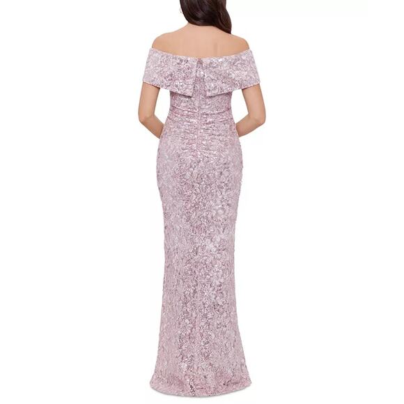 Xscape Pink Off-Shoulder Gown for Weddings - Picture 2 of 2